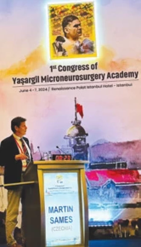 Prof. Sameš přednáší na 1st Congress of Yasargil Microneurosurgery Academy.