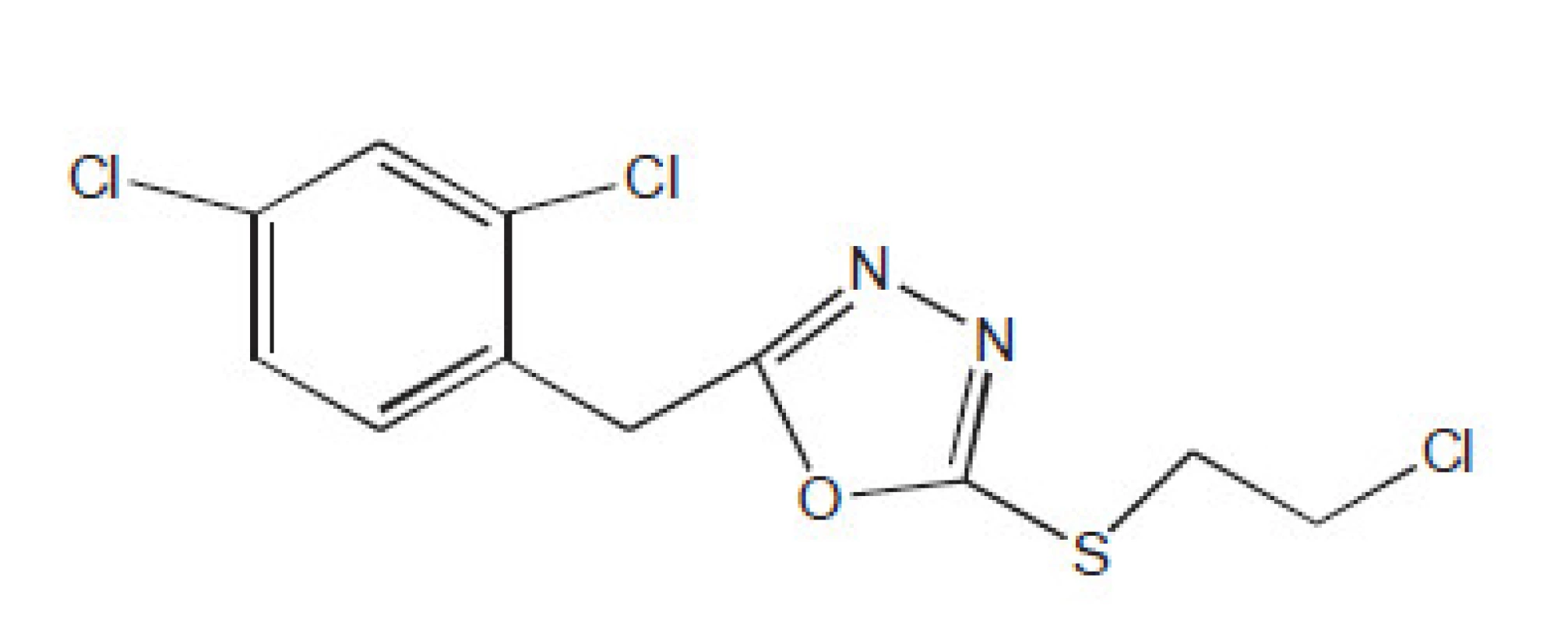 Příklad účinného 2,5-disubstituovaného oxadiazolu
