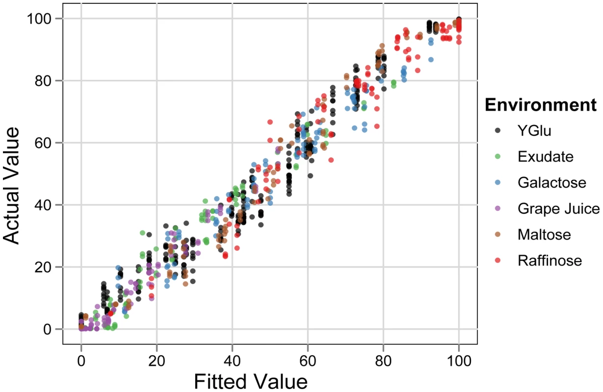 Linear model of sporulation efficiency.