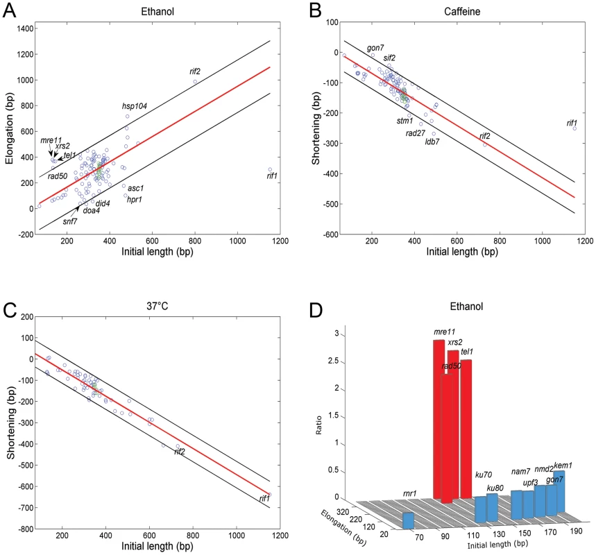 Different stresses affect telomere length via different genes.