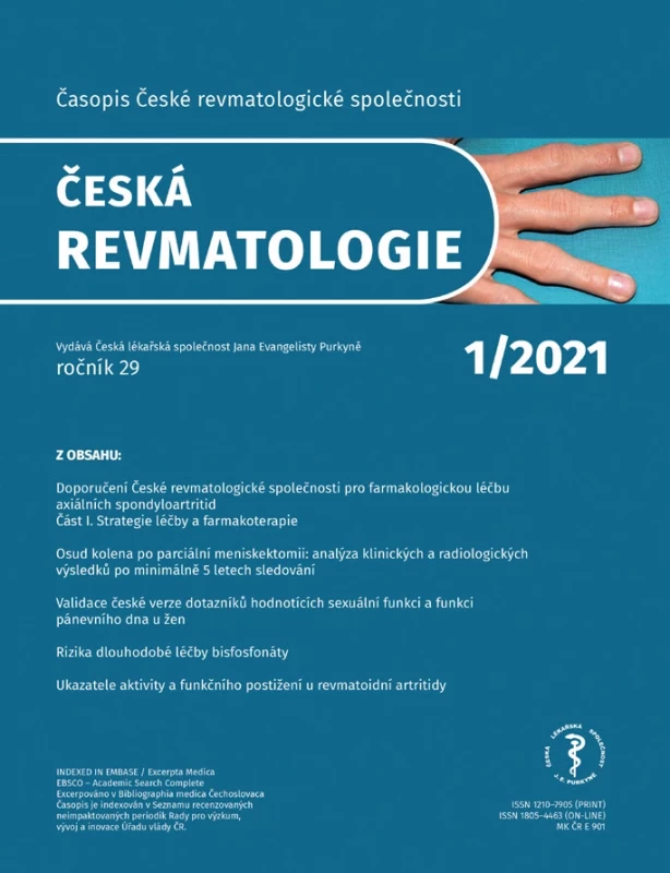 Česká revmatologie 2021/ročník 29/číslo 1
