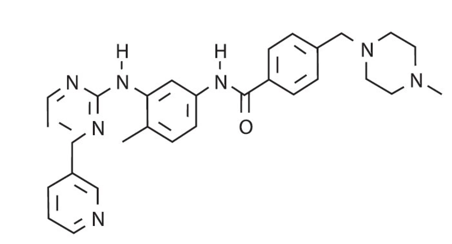 Chemická struktura imatinibu