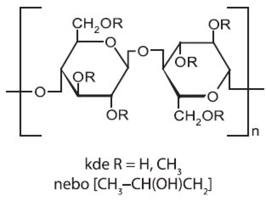 Strukturní vzorec hypromelosy