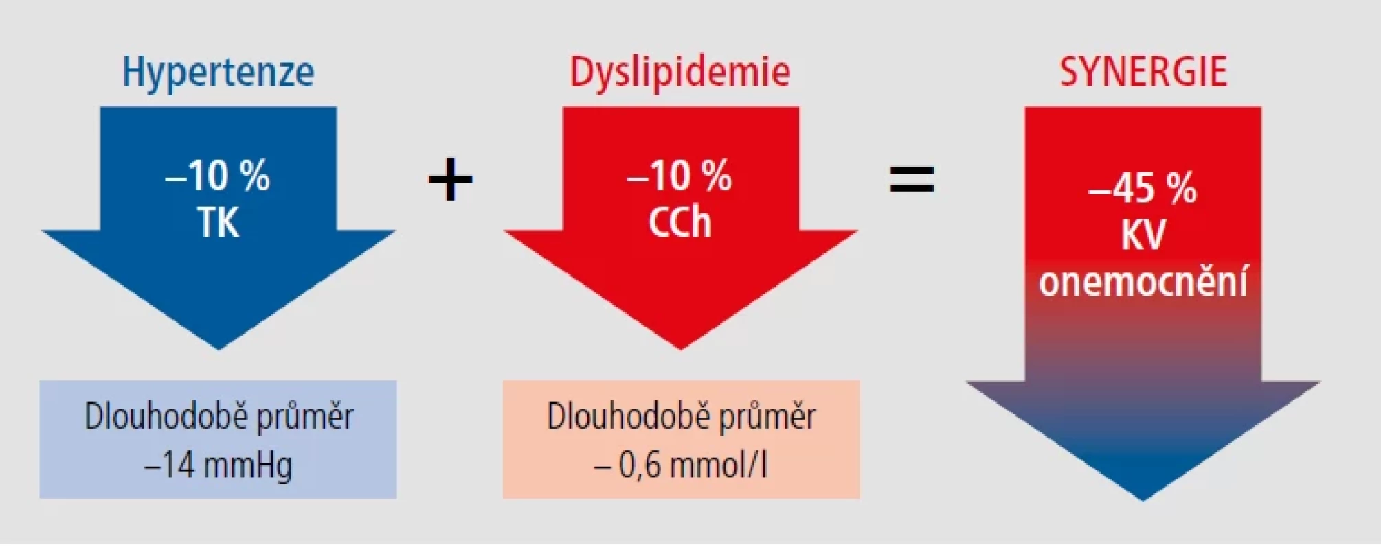 Synergie současné léčby hypertenze a dyslipidemie. [Upraveno podle: 16]