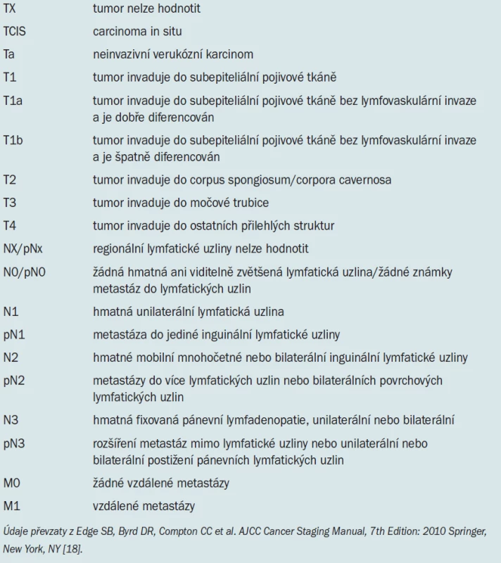 AJCC TNM klasifikační systém z roku 2010 (sedmá verze).