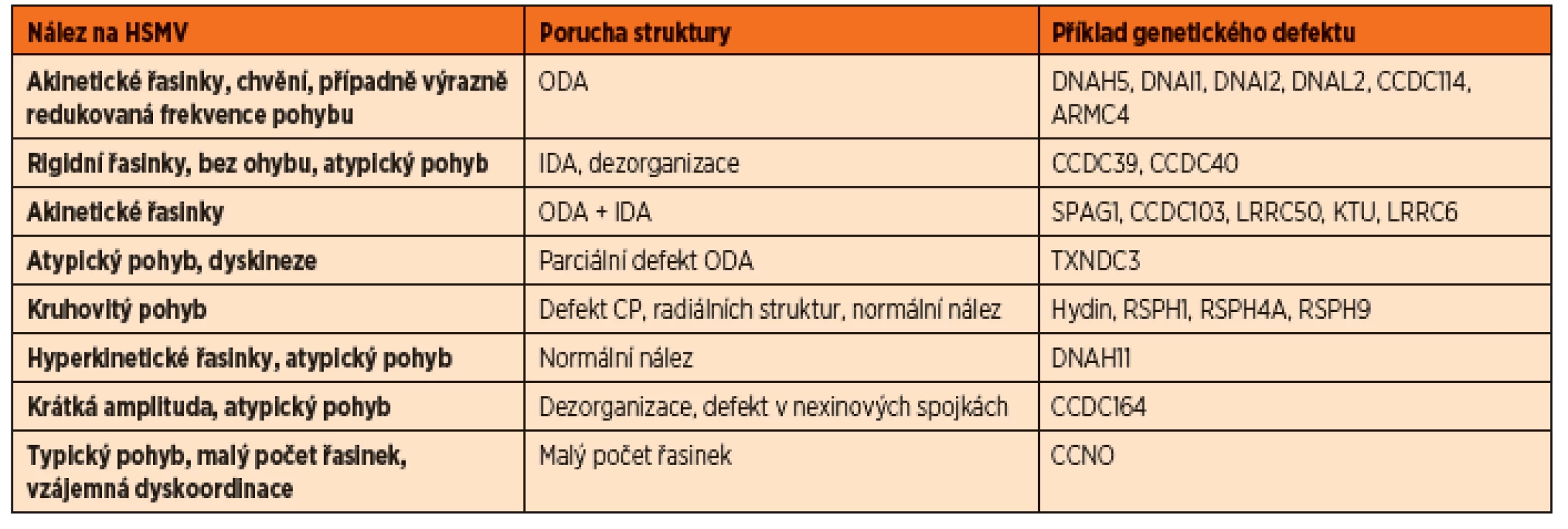 Příklady nálezu na HSVM a jejich strukturální korelát.