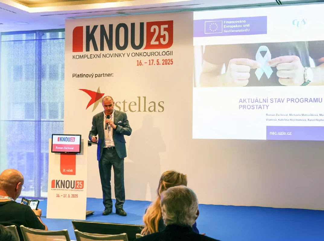 Prof. Roman Zachoval, předseda ČUS ČLS JEP, prezentoval aktuální stav Programu screeningu karcinomu prostaty.
