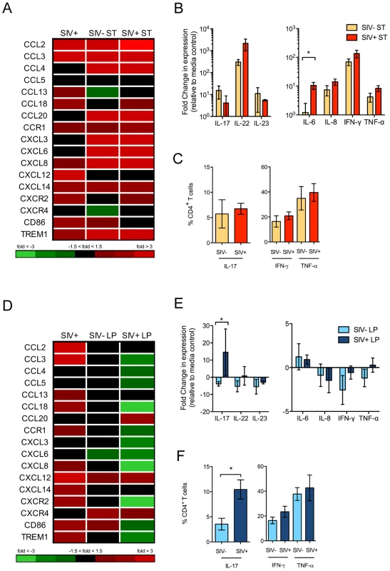 Distinct gut mucosal immune responses to pathogenic and commensal bacteria during early SIV infection.
