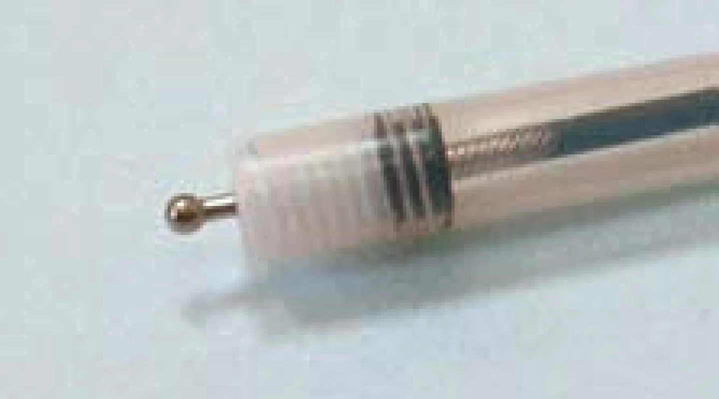 Detail flush-knife s tupým zakončením.
Fig. 1. Detail of the flush-knife with balled tip.