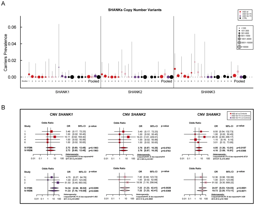 Prevalence and meta-analysis of copy number variant studies in ASD.