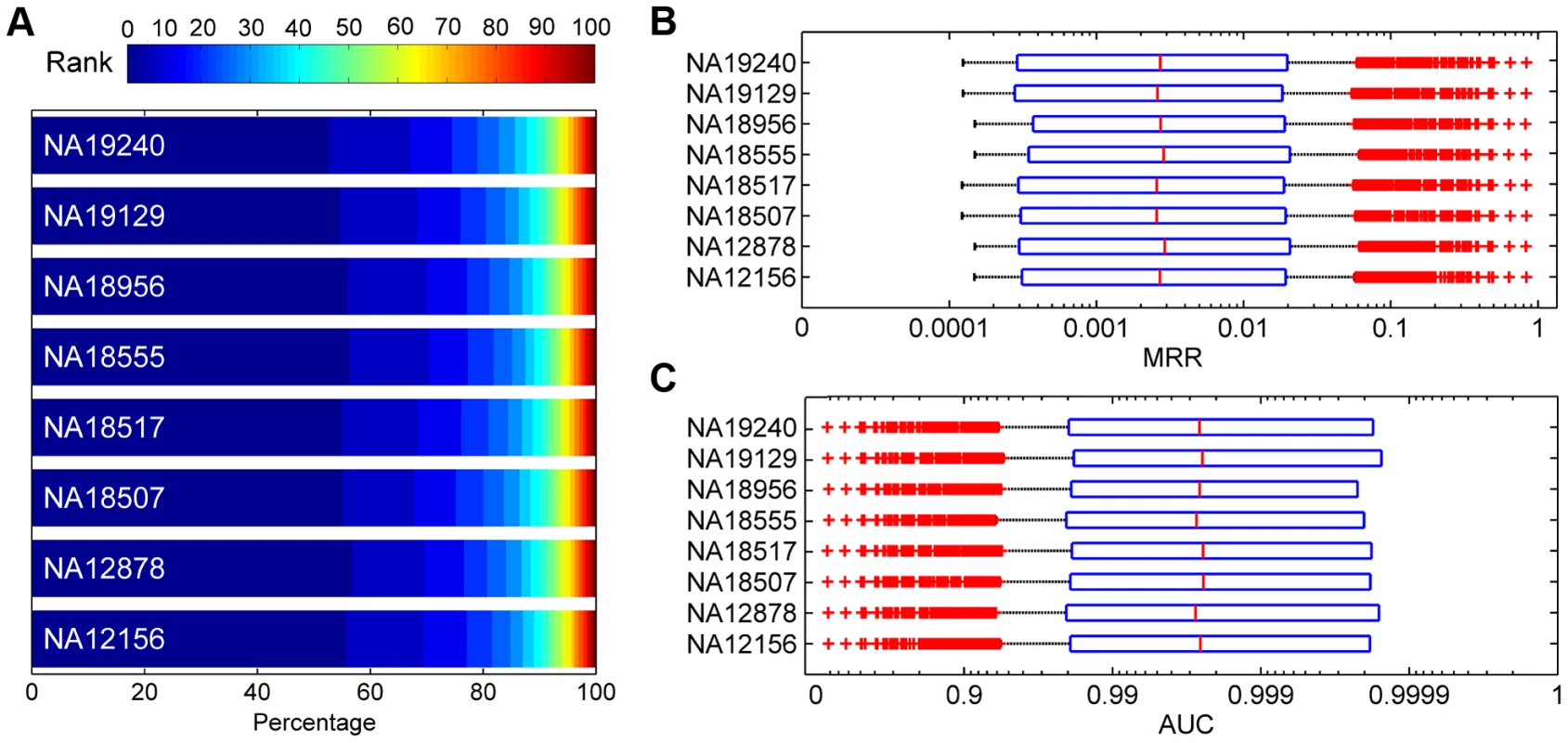 Validation results for synthesized exomes.