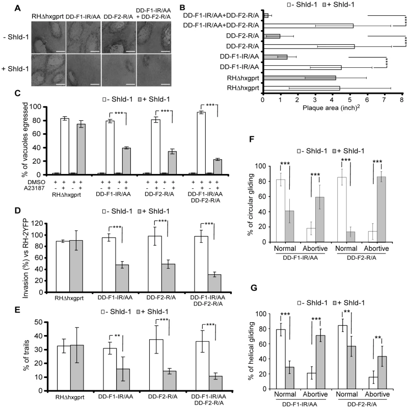 Phenotypic analysis of parasites expressing FH2 domains.