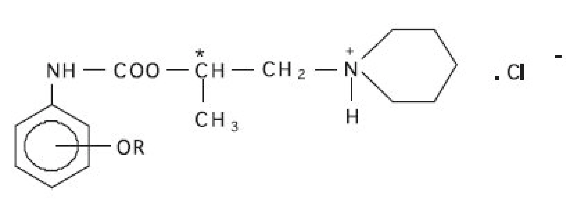 Štruktúra študovaných látok
Templát: R = -CH<sub>3</sub> v polohe 2 (2-MPCA). Ďalšie študované látky: R = -CH<sub>3</sub> v polohe 4 (4-MPCA), R = -C<sub>10</sub>H<sub>21</sub> v polohe 2 (2-DPCA) a R = -C<sub>10</sub>H<sub>21</sub> v polohe 4 (4-DPCA)