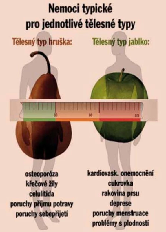 Nemoci typické pro jednotlivé tělesné typy.