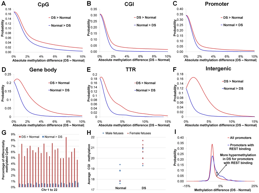 DNA methylation perturbations in DS.