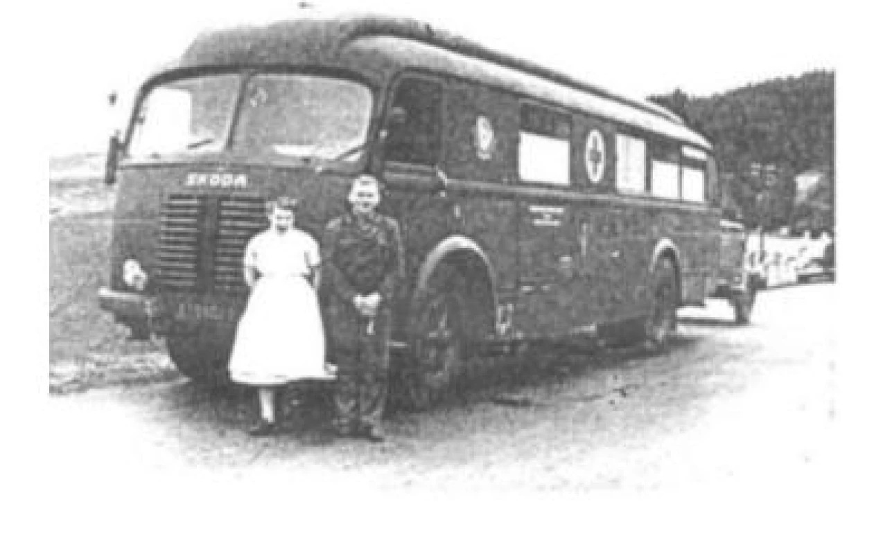 Výjezdový autobus pro odběry krve