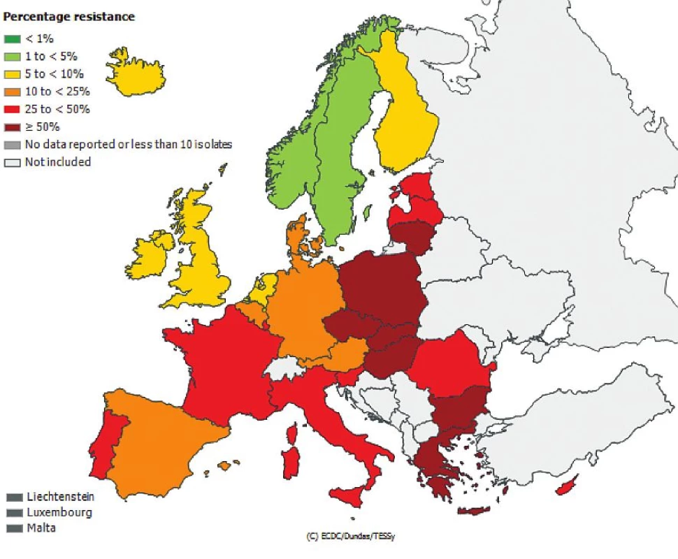 Rezistence izolátů <i>Klebsiella pneumoniae</i> k cefalosporinům 3. generace z hemokultur v roce 2011