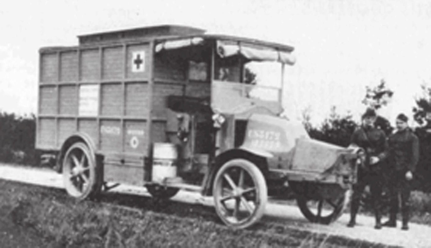 <i>Pojízdný rentgen z roku 1914.</i>