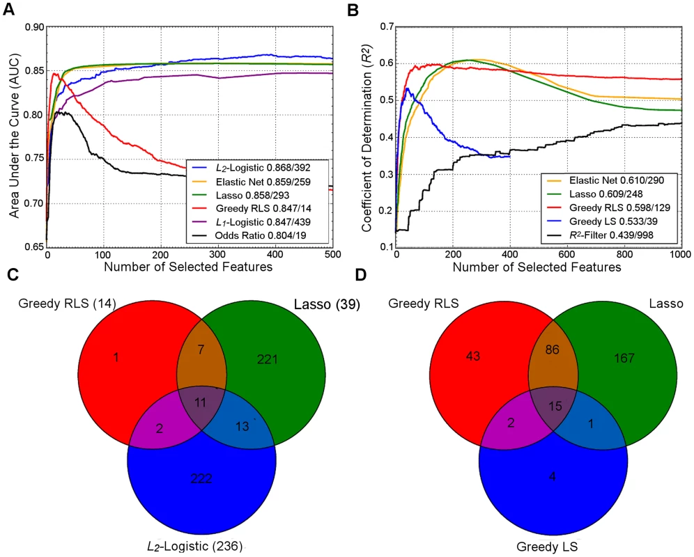 Performance of regularized machine learning models.