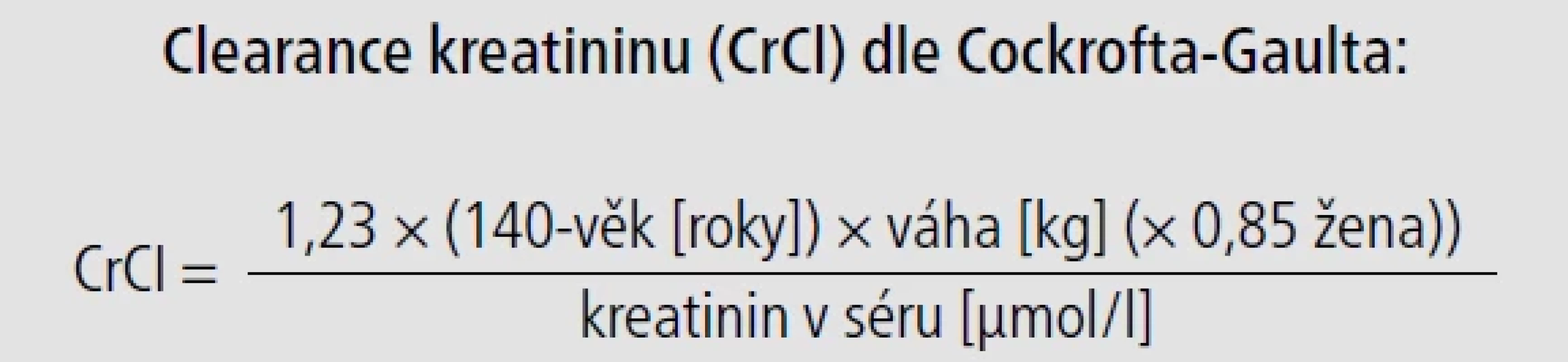 Výpočet CrCl .