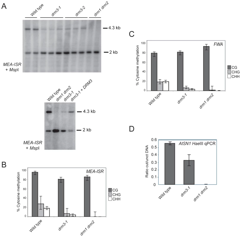 <i>DRM3</i> is required for normal maintenance of non-CG methylation.