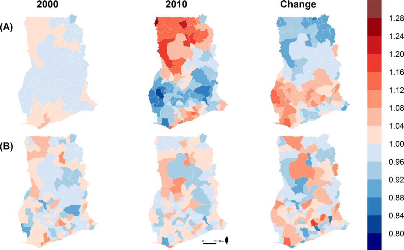 Unexplained district variability in under-five mortality.
