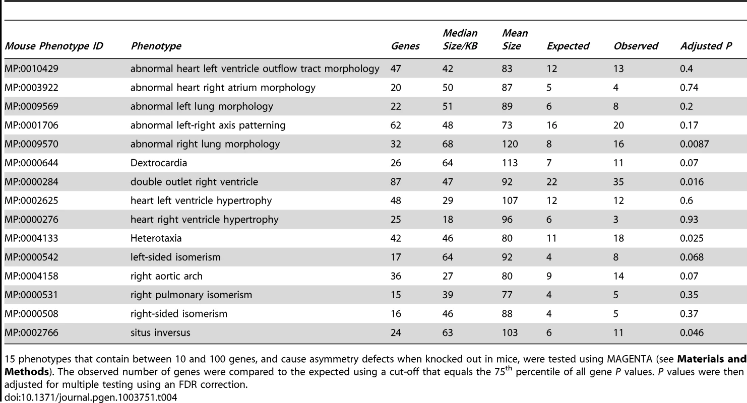 In the relative hand skill GWAS meta-analysis of individuals with reading disability, there is an over-representation of highly associated SNPs within human orthologs of genes involved in causing LR asymmetry phenotypes when knocked out in mice.