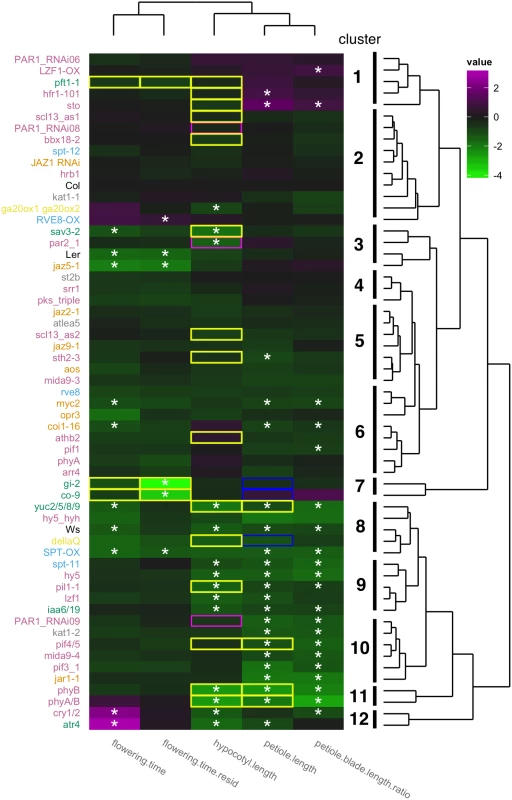 Phenotypic profiling of 59 mutants/overexpressors.