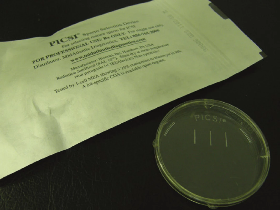 Miska pro PICSI (PICSI<sup>®</sup> Sperm Selection Device MidAtlantic Diagnostics, Inc.).