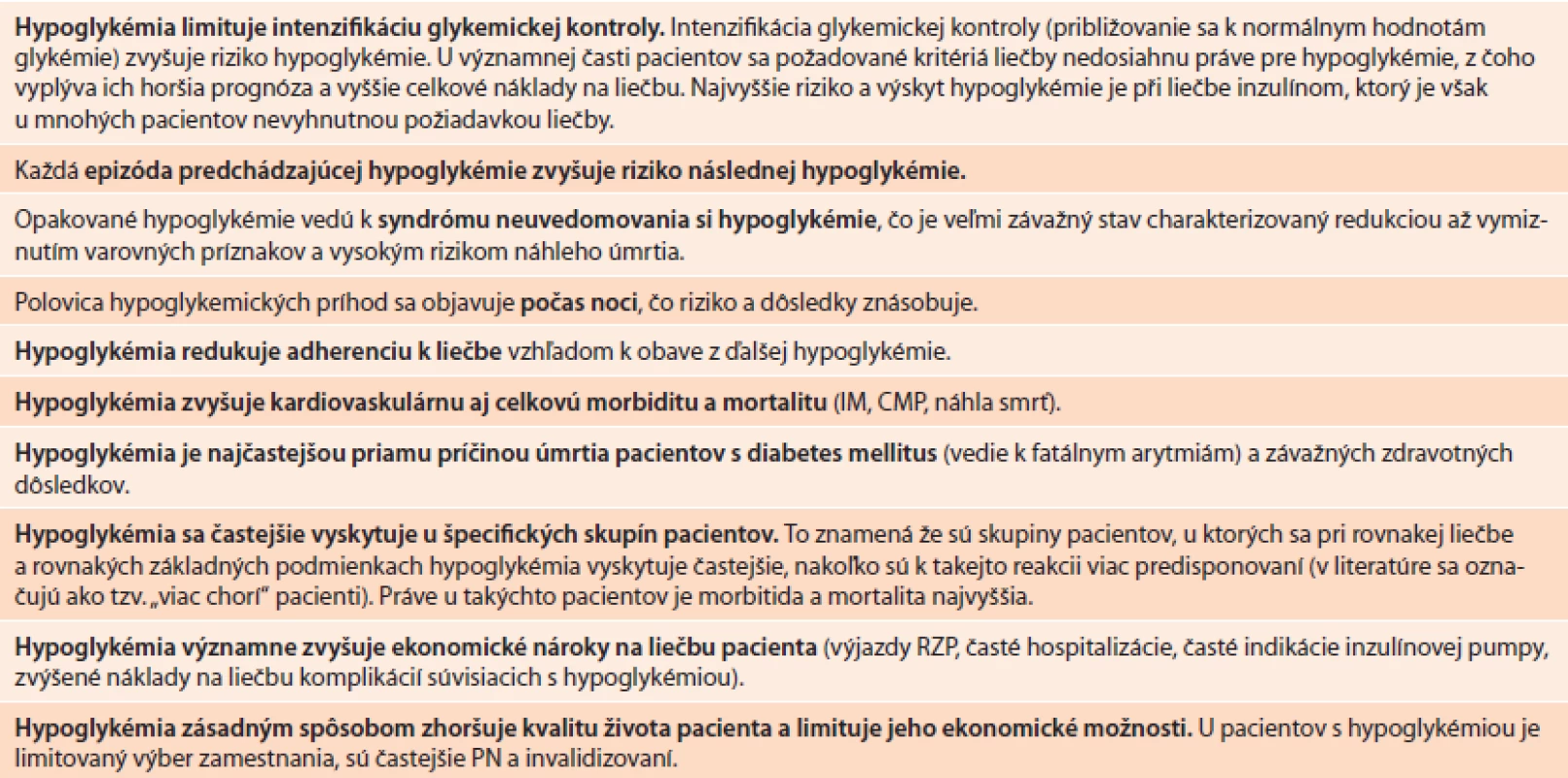 Hypoglykémia predstavuje závažný medicínsky problém
