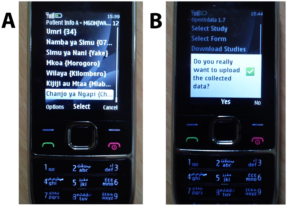 Example of mobile phone surveillance application.
