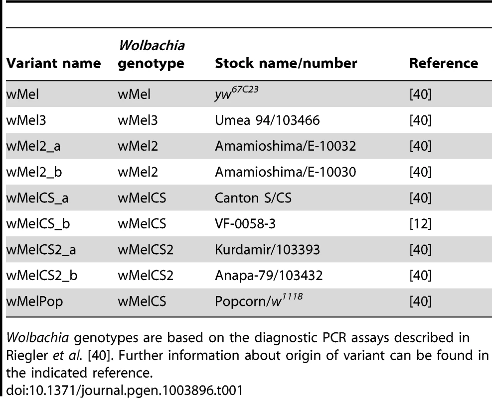 wMel variants used.