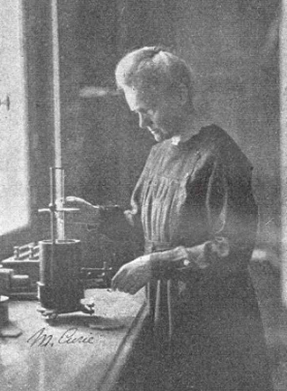Marie Sklodowská-Curie, objevitelka radia.<sup>1</sup>