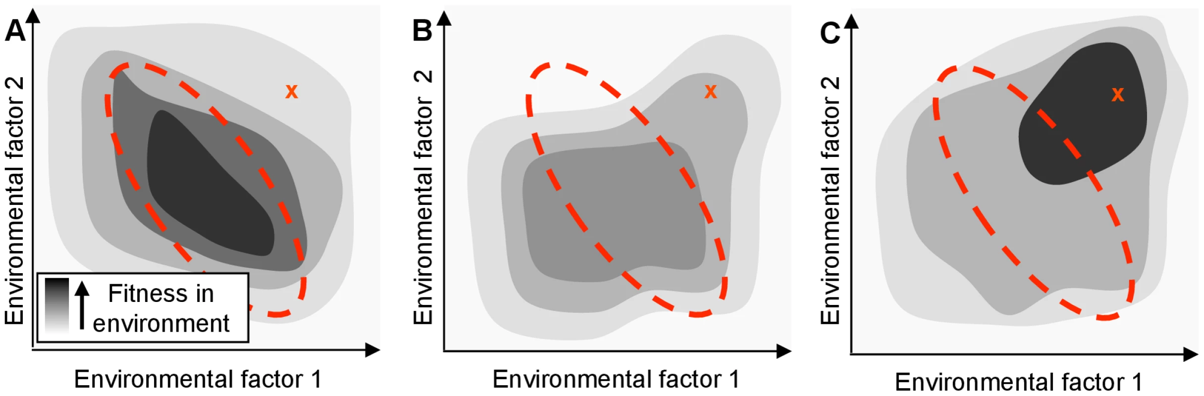 A regulatory network adapted for an organism's native habitat may perform poorly in a new environment.