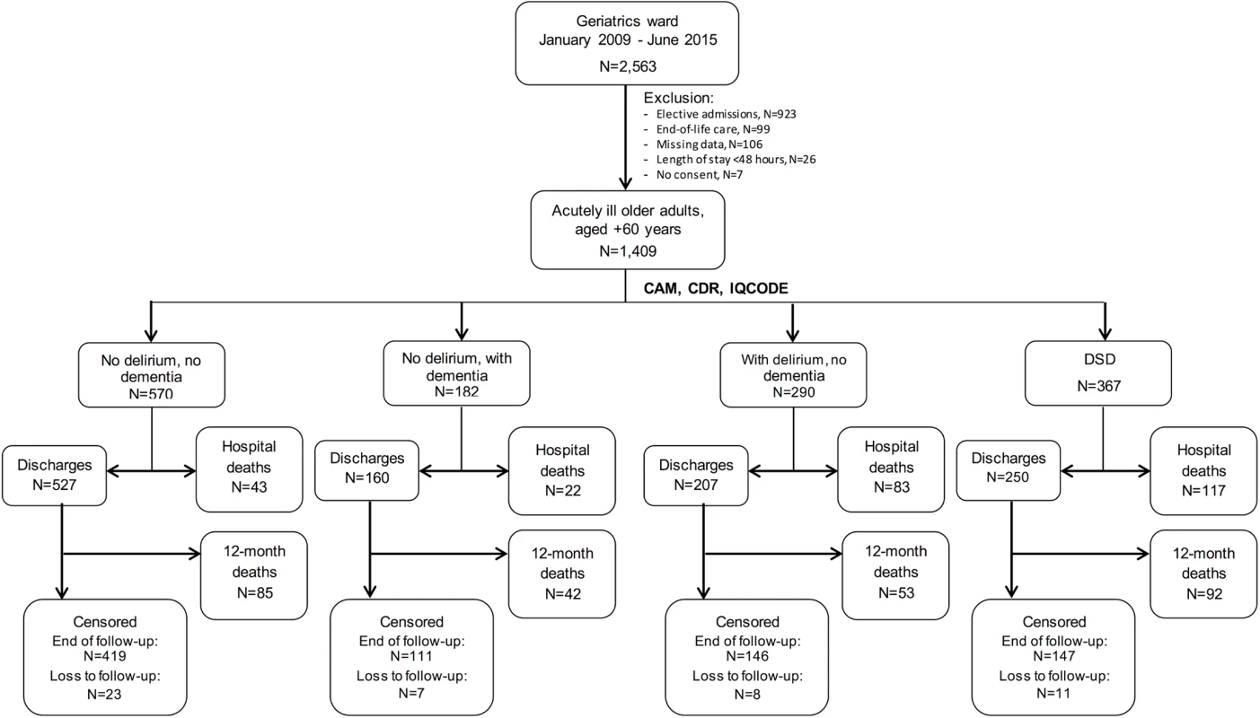 Flowchart of inclusion and follow-up in the study.