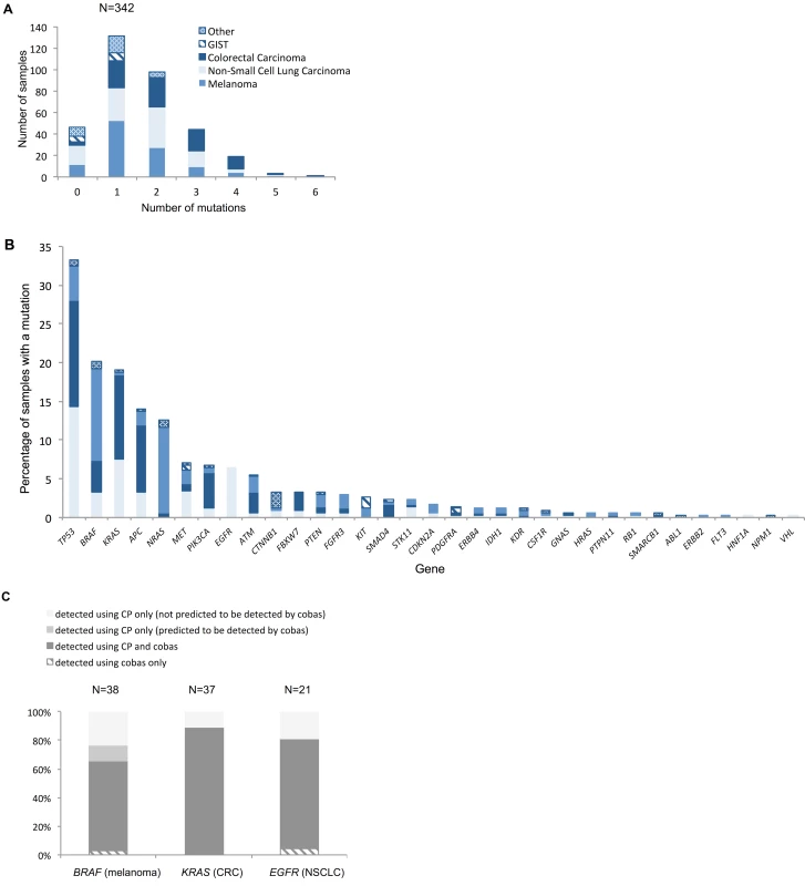 Distribution of mutations.