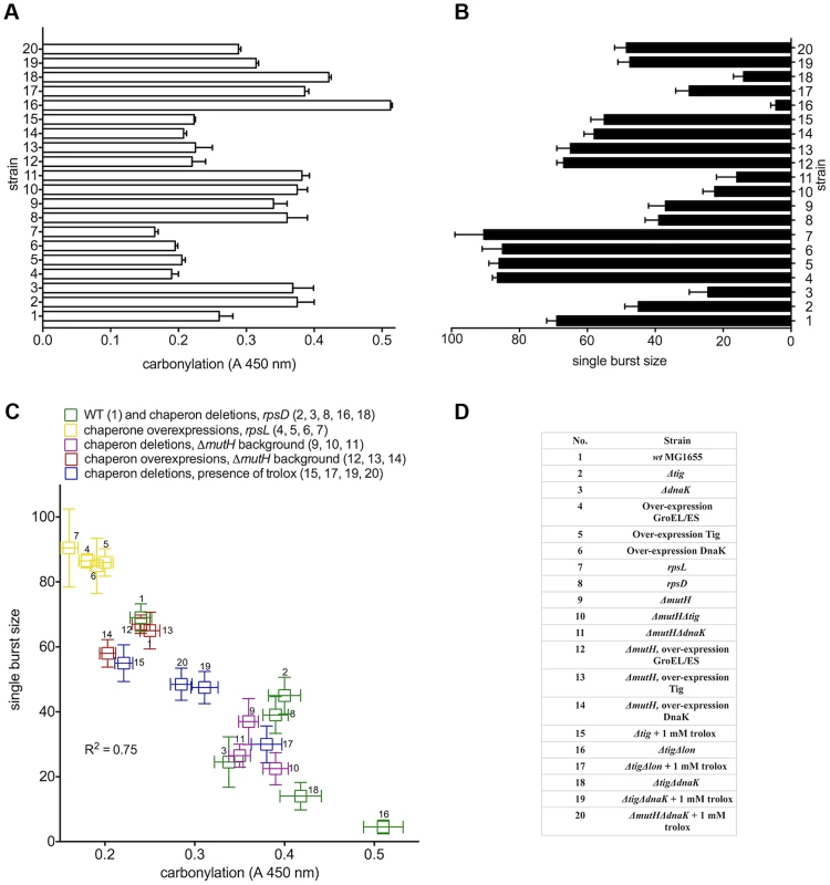 Proteome carbonylation correlates with cellular biosynthetic capacity.