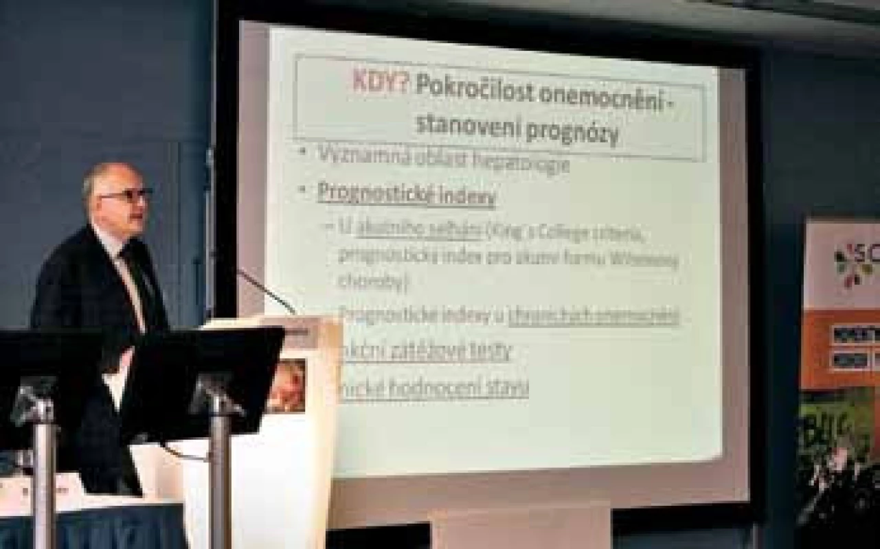 Hlavním tématem přednášek bylo jaterní selhání.
Fig. 1. The main topic of lectures was liver failure.