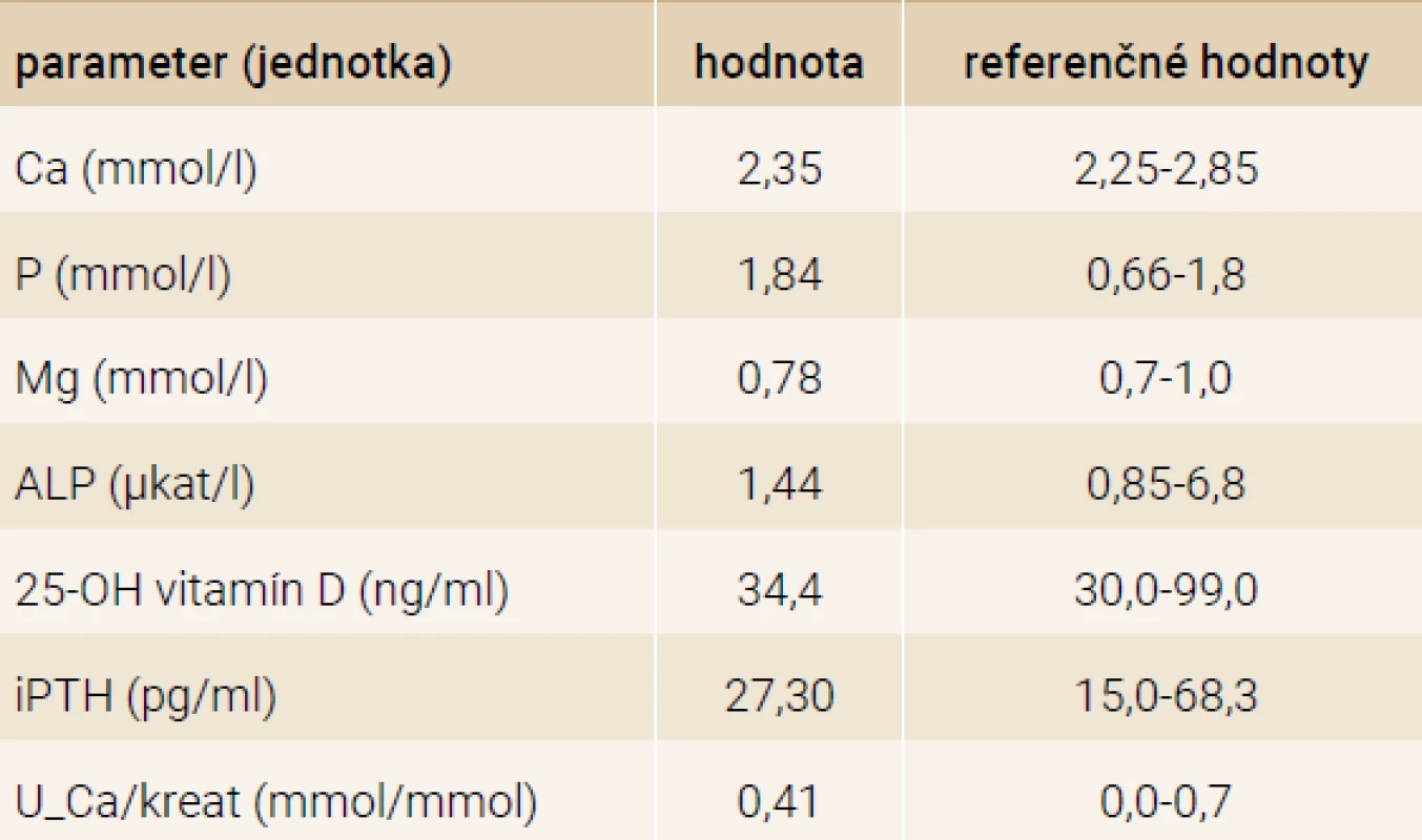 Laboratórne výsledky (kazuistika 1)
