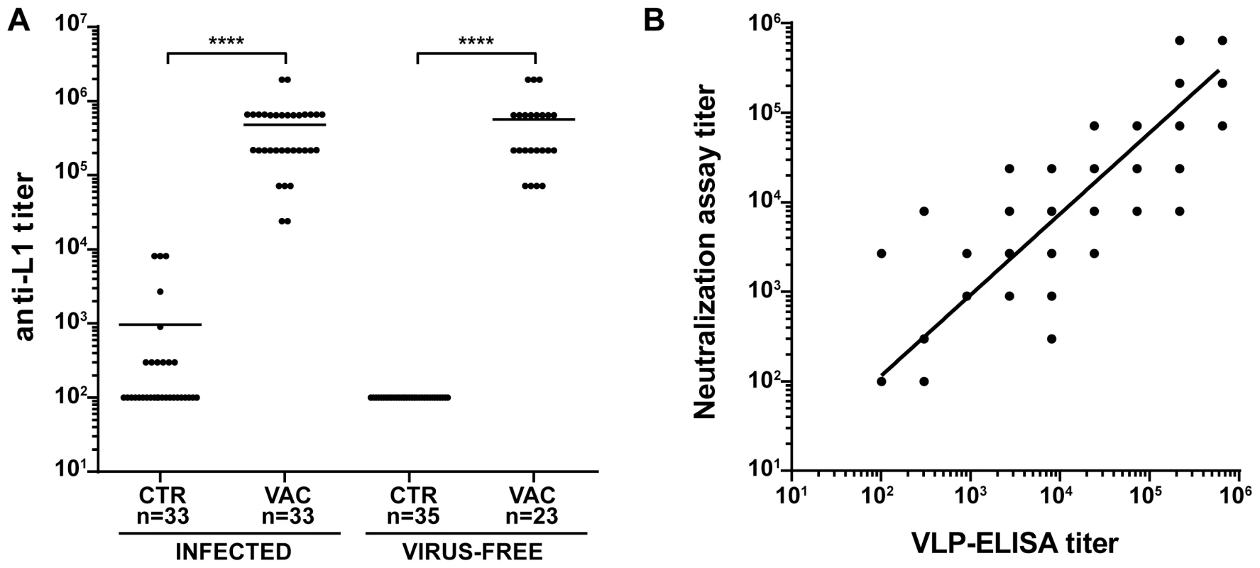 Humoral immune response to VLP vaccination.