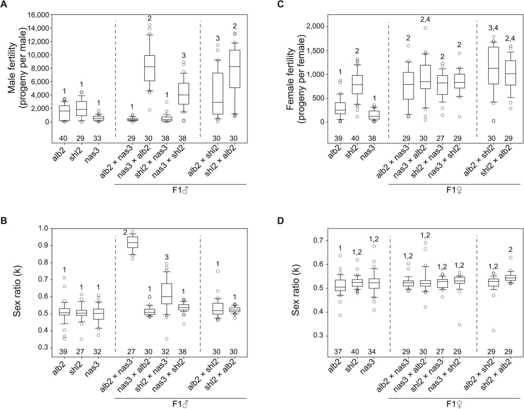 Polymorphism of HMS and SRD genes in <i>D</i>. <i>albomicans</i>.