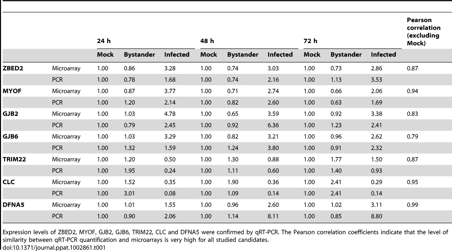 qRT-PCR confirmation of genes of interest identified in the dataset.