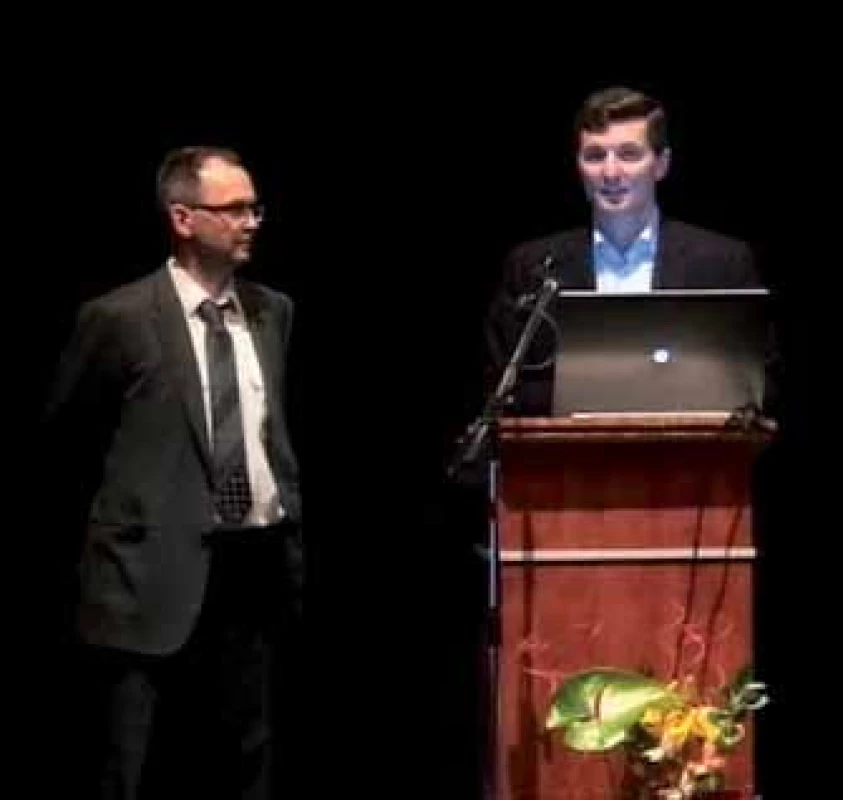 M. Greguš a M. Lukáš při zahájení sympozia.
Fig. 1. M. Gregus and M. Lukas at the symposium opening.
