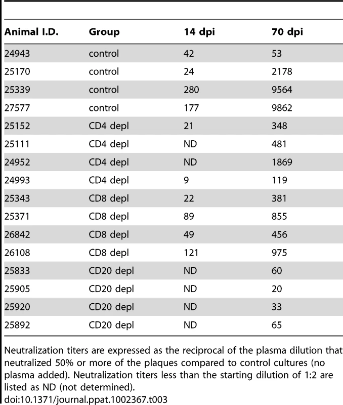 Neutralizing antibody response following acute SVV infection.