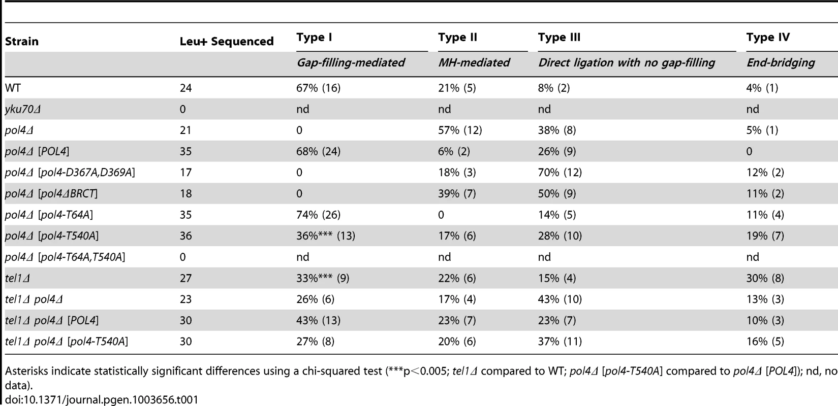 Repair types of DSBs with partially-complementary overhangs.