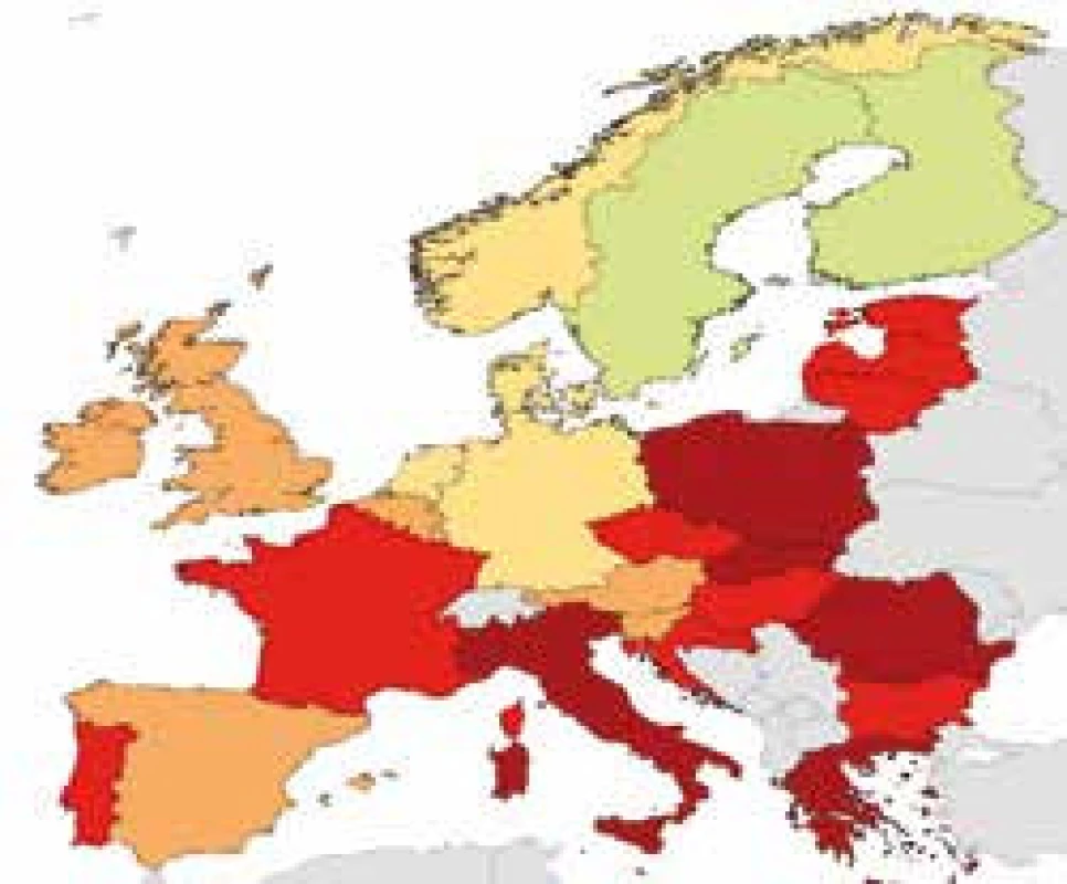 Klebsiella pneumoniae, ČR 2015, FQ 48,9 %