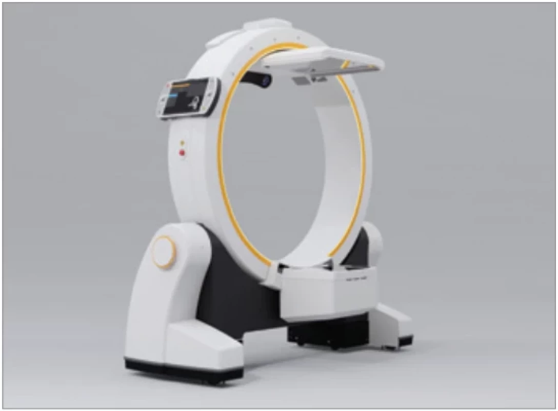 O-gantry cone beam tomograph.