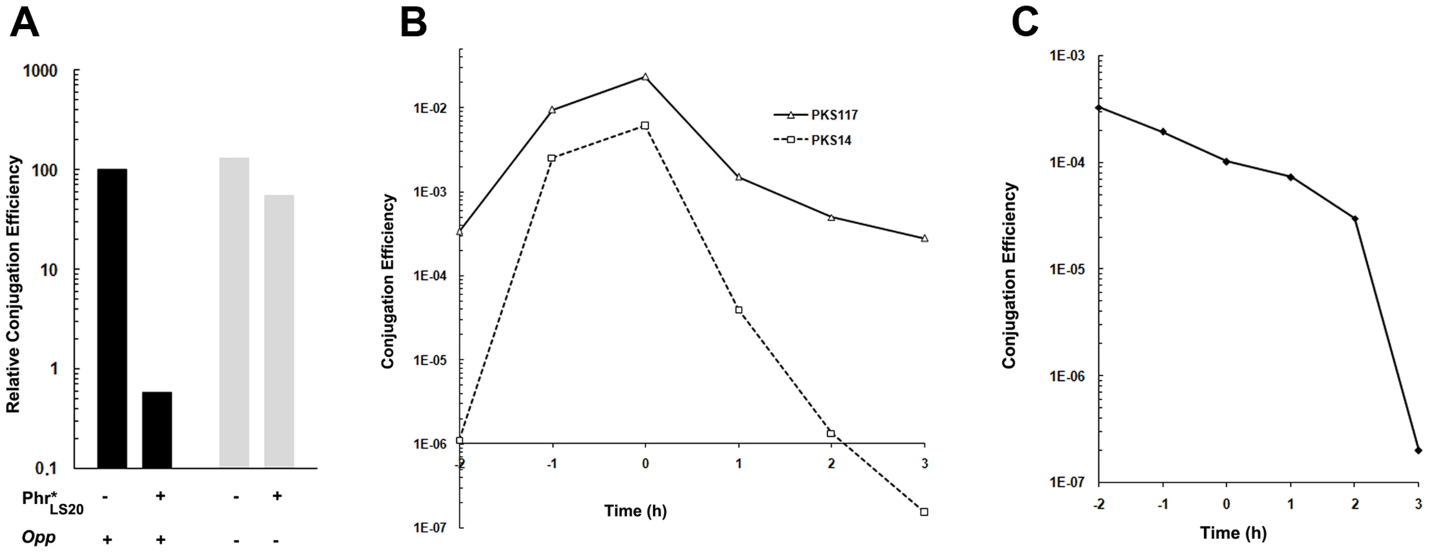 Phr*<sub>LS20</sub> pentapeptide inhibits conjugation in an <i>opp</i> dependent manner.