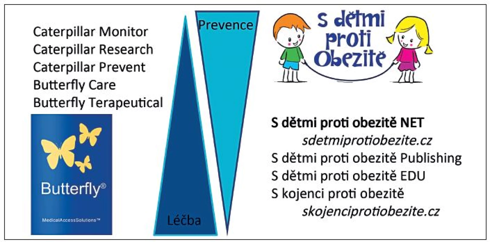 Postavení projektu sdetmiprotiobezite.cz v komplexním diferenciálně-diagnostickém programu prevence a léčby civilizačních onemocnění pro celou rodinu Butterfly S dětmi proti obezitě