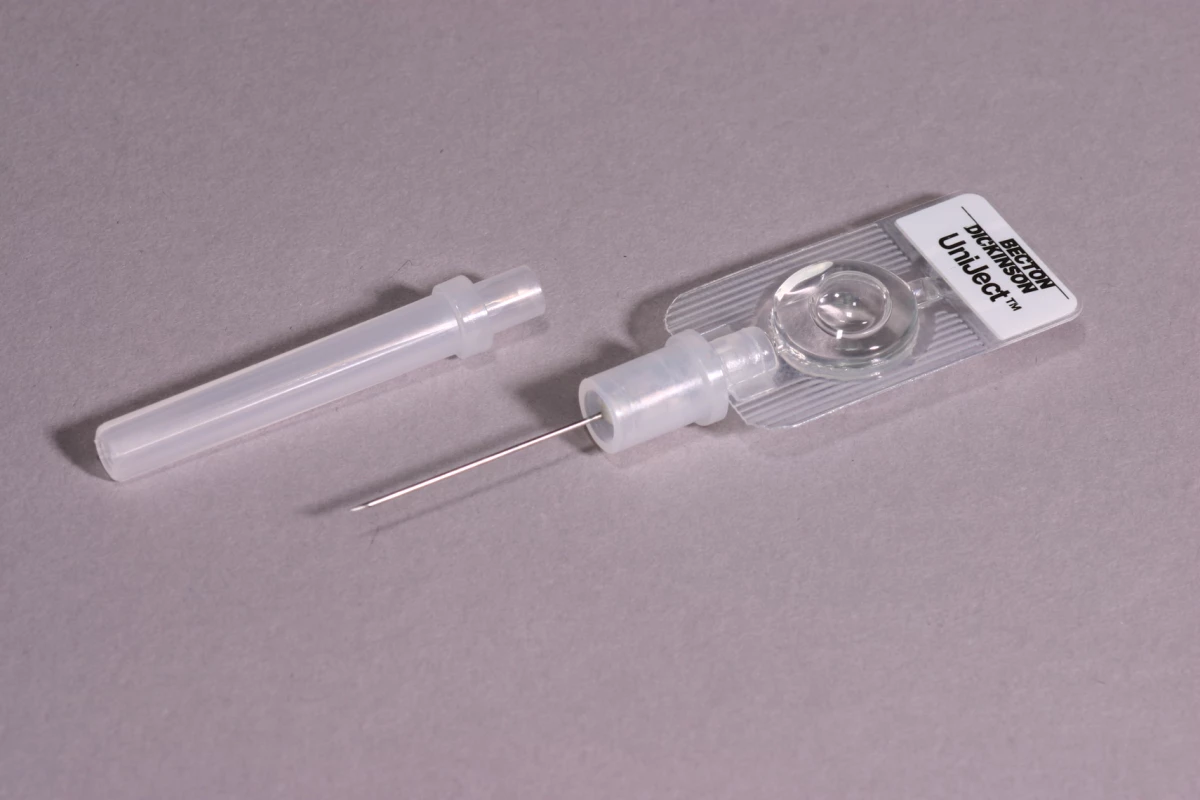 The oxytocin in Uniject device.